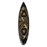 Wooden Surfboard Carving,  Handcarved From Pinus Wood 