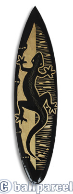 Wooden Surfboard Carving,  Handcarved From Pinus Wood