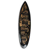 Wooden Surfboard Carving,  Handcarved From Pinus Wood 