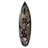 Wooden Surfboard Carving,  Handcarved From Pinus Wood