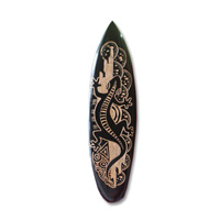 Wooden Surfboard Carving,  Handcarved From Pinus Wood