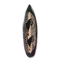 Wooden Surfboard Carving,  Handcarved From Pinus Wood