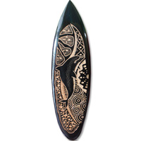 Wooden Surfboard Carving,  Handcarved From Pinus Wood 