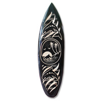 Wooden Surfboard Carving,  Handcarved From Pinus Wood 