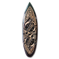 Wooden Surfboard Carving,  Handcarved From Pinus Wood 