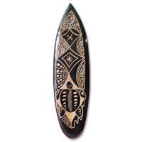 Wooden Surfboard Carving,  Handcarved From Pinus Wood