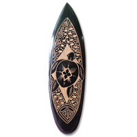 Wooden Surfboard Carving,  Handcarved From Pinus Wood 