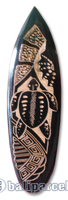 Wooden Surfboard Carving,  Handcarved From Pinus Wood
