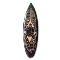 Wooden Surfboard Carving,  Handcarved From Pinus Wood 