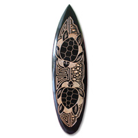 Wooden Surfboard Carving,  Handcarved From Pinus Wood 