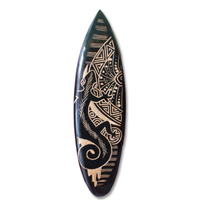Wooden Surfboard Carving,  Handcarved From Pinus Wood