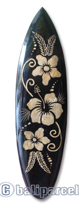 Wooden Surfboard Carving,  Handcarved From Pinus Wood