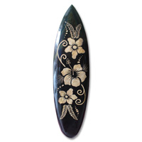Wooden Surfboard Carving,  Handcarved From Pinus Wood