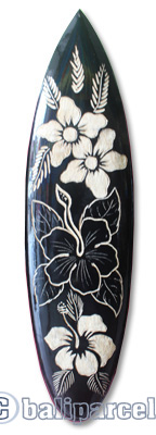 Wooden Surfboard Carving,  Handcarved From Pinus Wood