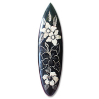 Wooden Surfboard Carving,  Handcarved From Pinus Wood
