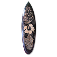 Wooden Surfboard Carving,  Handcarved From Pinus Wood 