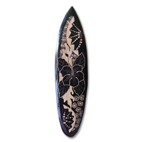 Wooden Surfboard Carving,  Handcarved From Pinus Wood