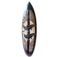 Wooden Surfboard Carving,  Handcarved From Pinus Wood