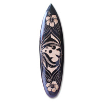 Wooden Surfboard Carving,  Handcarved From Pinus Wood 