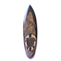 Wooden Surfboard Carving,  Handcarved From Pinus Wood 