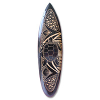 Wooden Surfboard Carving,  Handcarved From Pinus Wood 