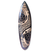 Wooden Surfboard Carving,  Handcarved From Pinus Wood 