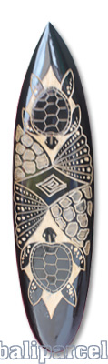 Wooden Surfboard Carving,  Handcarved From Pinus Wood 
