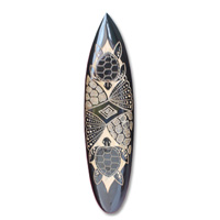 Wooden Surfboard Carving,  Handcarved From Pinus Wood 