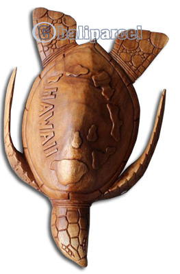 Wooden Turtle, Hand Carved From Suar Wood