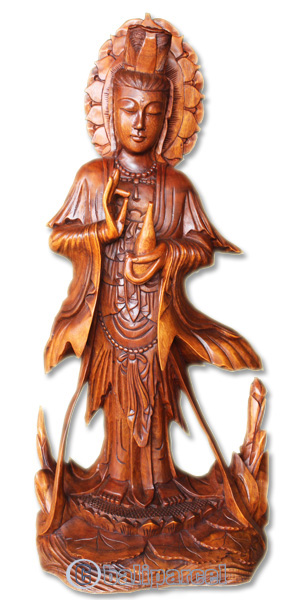 Dewi Kuanin, Hand Carved From Suar Wood