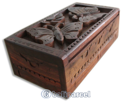 Hand Carved Wooden Box, Made From Sono Wood