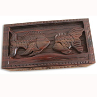Hand Carved Wooden Box, Made From Sono Wood