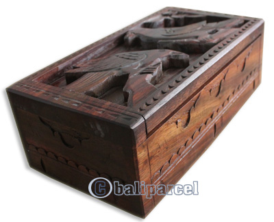 Hand Carved Wooden Box, Made From Sono Wood