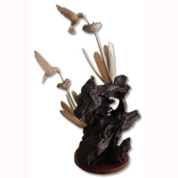 Handcarved Wooden 2 Bird