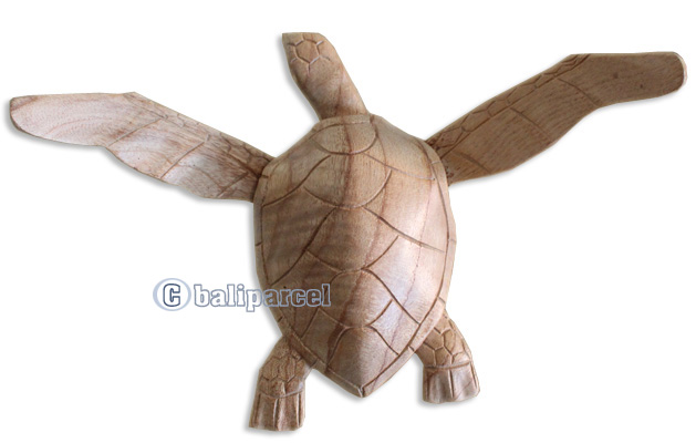 Handcarved Wooden Turtle With Parasite Wood Made From Hibiscus Wood