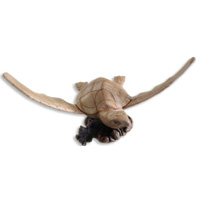 Handcarved Wooden Turtle With Parasite Wood Made From Hibiscus Wood
