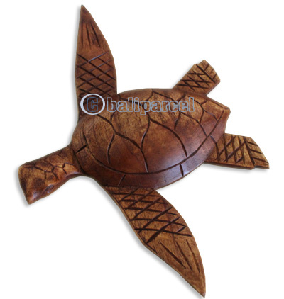 Handcarved Wooden Turtle Wood Made From Hibiscus Wood