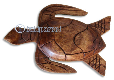 Handcarved Wooden Turtle Wood Made From Hibiscus Wood