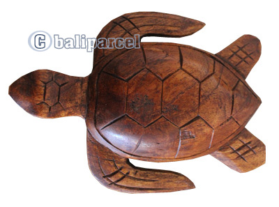 Handcarved Wooden Turtle Wood Made From Hibiscus Wood