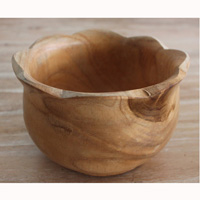 Hand Carved Wooden Bowl, Made From Teak  Wood