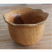 Hand Carved Wooden Bowl, Made From Teak  Wood