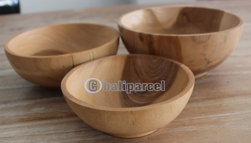 Hand Carved Wooden Set Of 3 Bowl, Made From Teak  Wood