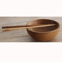 Hand Carved Wooden Bowl, Made From Teak  Wood