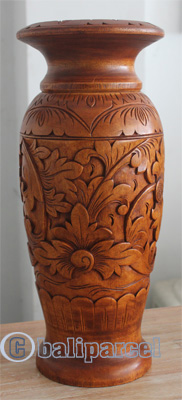 Hand Carved Wooden Box, Made From Suar Wood