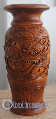 Hand Carved Wooden Box, Made From Suar Wood