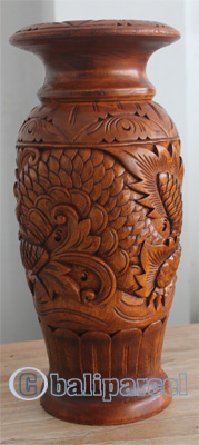 Hand Carved Wooden Box, Made From Suar Wood