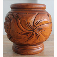 Hand Carved Wooden Box, Made From Suar Wood