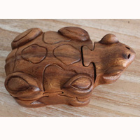 Hand Carved Wooden Box, Made From Suar Wood