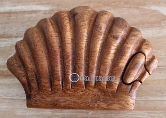 Hand Carved Wooden Box, Made From Suar Wood
