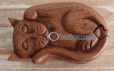 Hand Carved Wooden Box, Made From Suar Wood